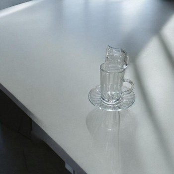 طقم كاسات وفناجين مع الصحن زجاج   36قطعه 