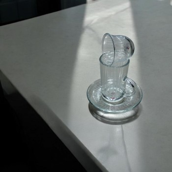 طقم كاسات وفناجين مع الصحن 18قطعه