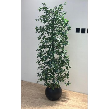 شجرة ليمون صناعيه مركن اسود 195سم تقريبا 