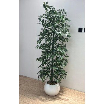 شجرة ليمون صناعيه مركن ابيض 195سم تقريبا 