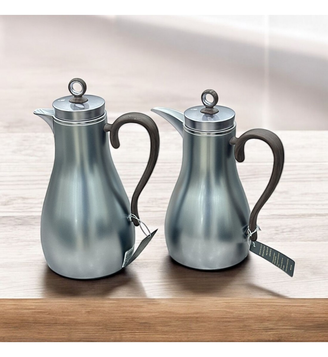 طقم ترامس ميرا - فضي مطفي يد خشبي 2قطع طقم ترامس ميرا - فضي مطفي يد خشبي 2قطع