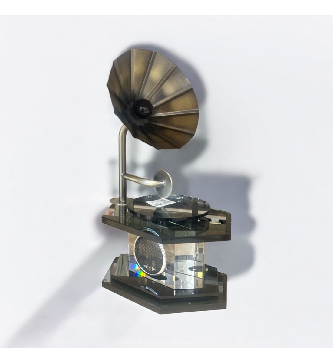 ديكور صندوق موسيقي كريستال شفاف 34×22×16سم 