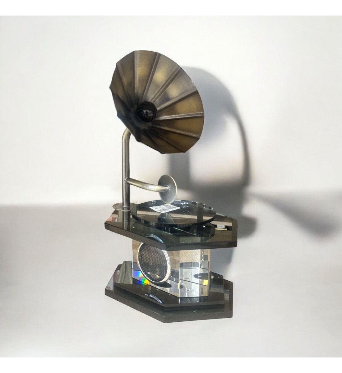 ديكور صندوق موسيقي كريستال شفاف 34×22×16سم 