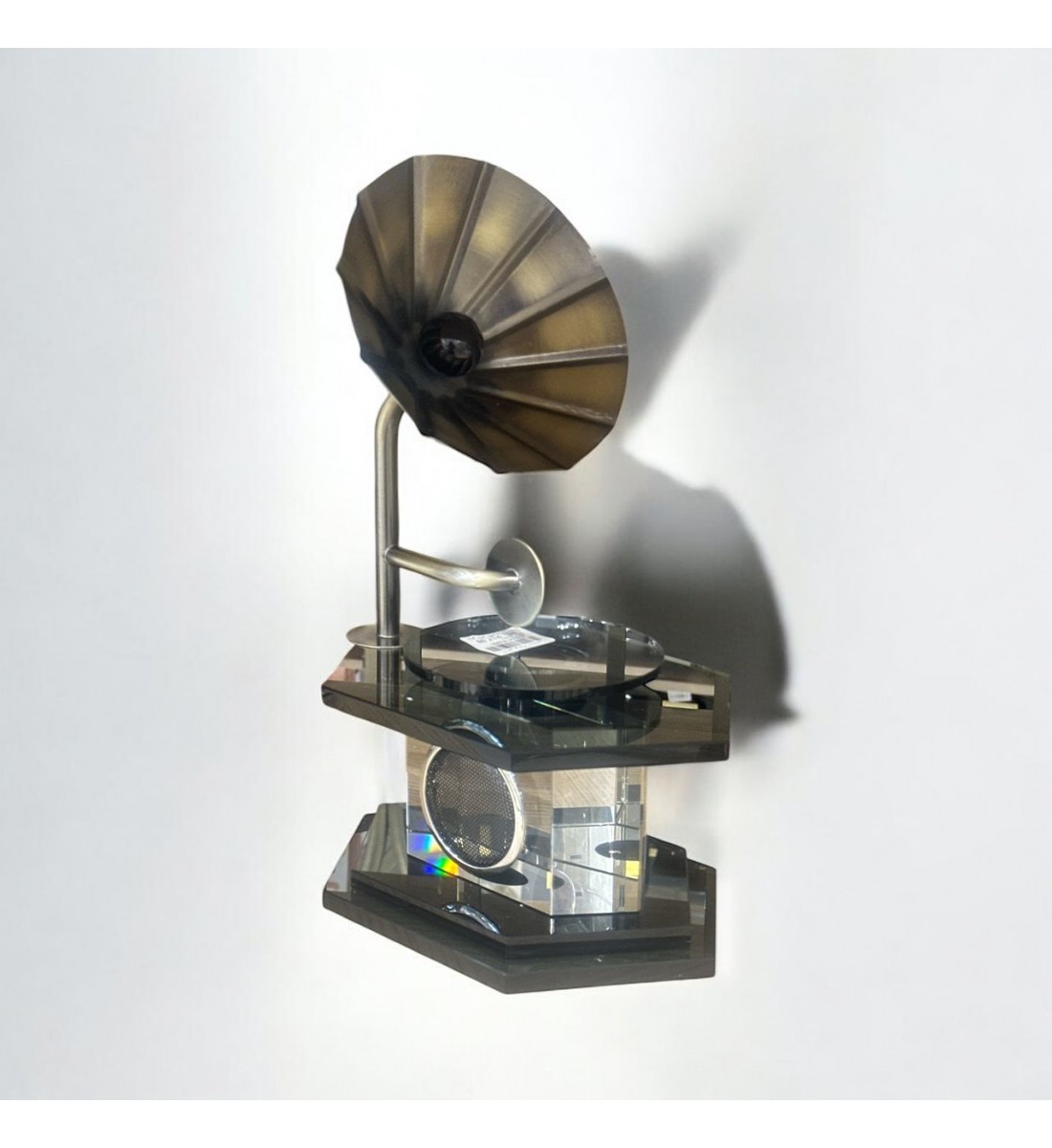 ديكور صندوق موسيقي كريستال شفاف 34×22×16سم 