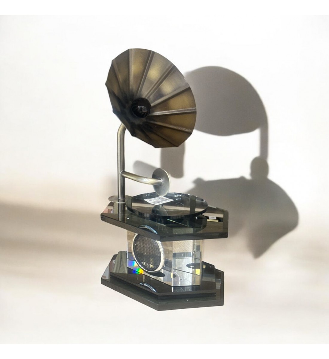 ديكور صندوق موسيقي كريستال شفاف 34×22×16سم 