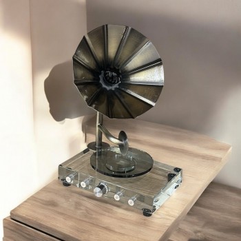 ديكور صندوق موسيقي كريستال شفاف 29×11×18سم 