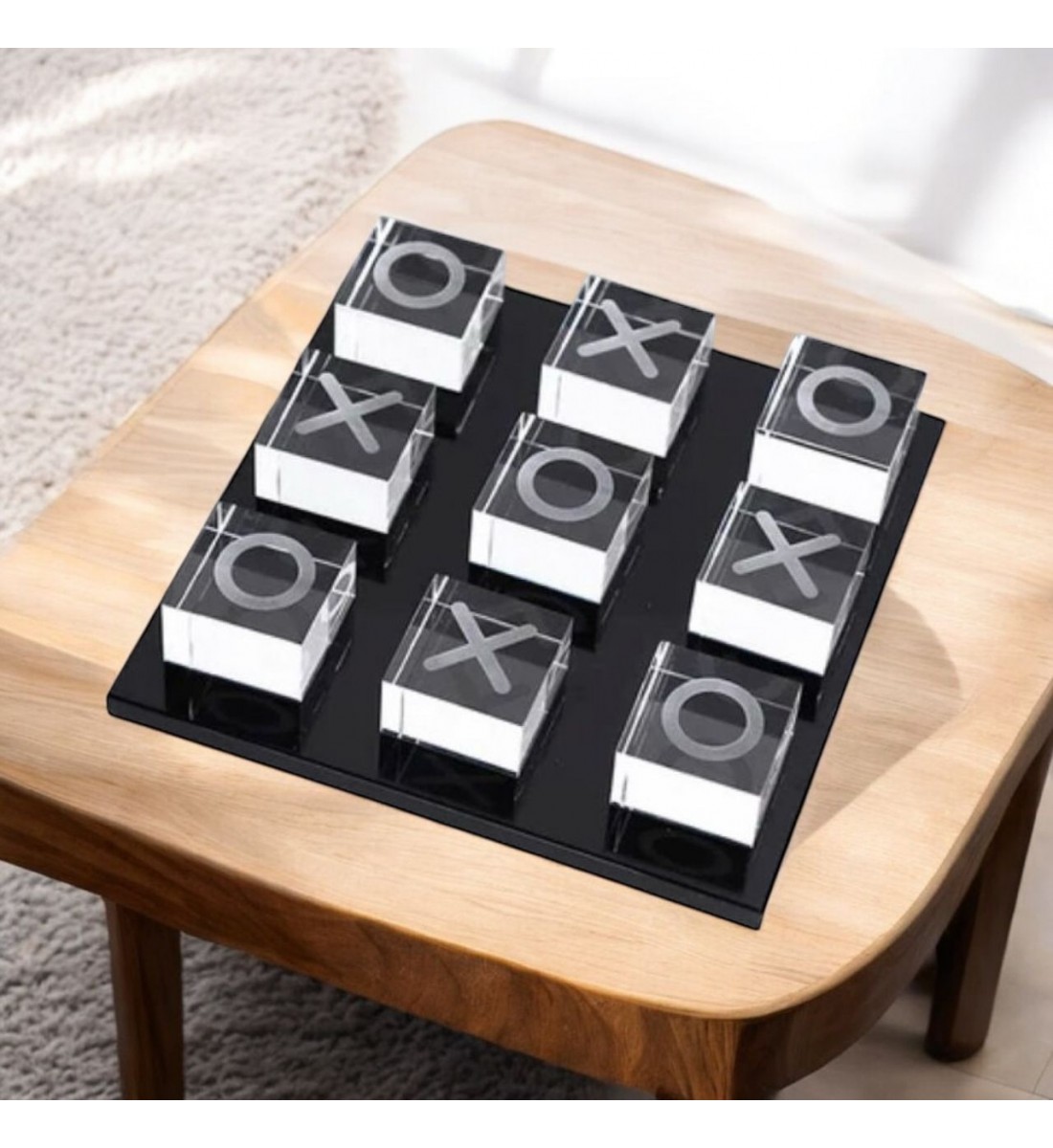 تحفة فنية لعبة اكس او شكل شفاف 