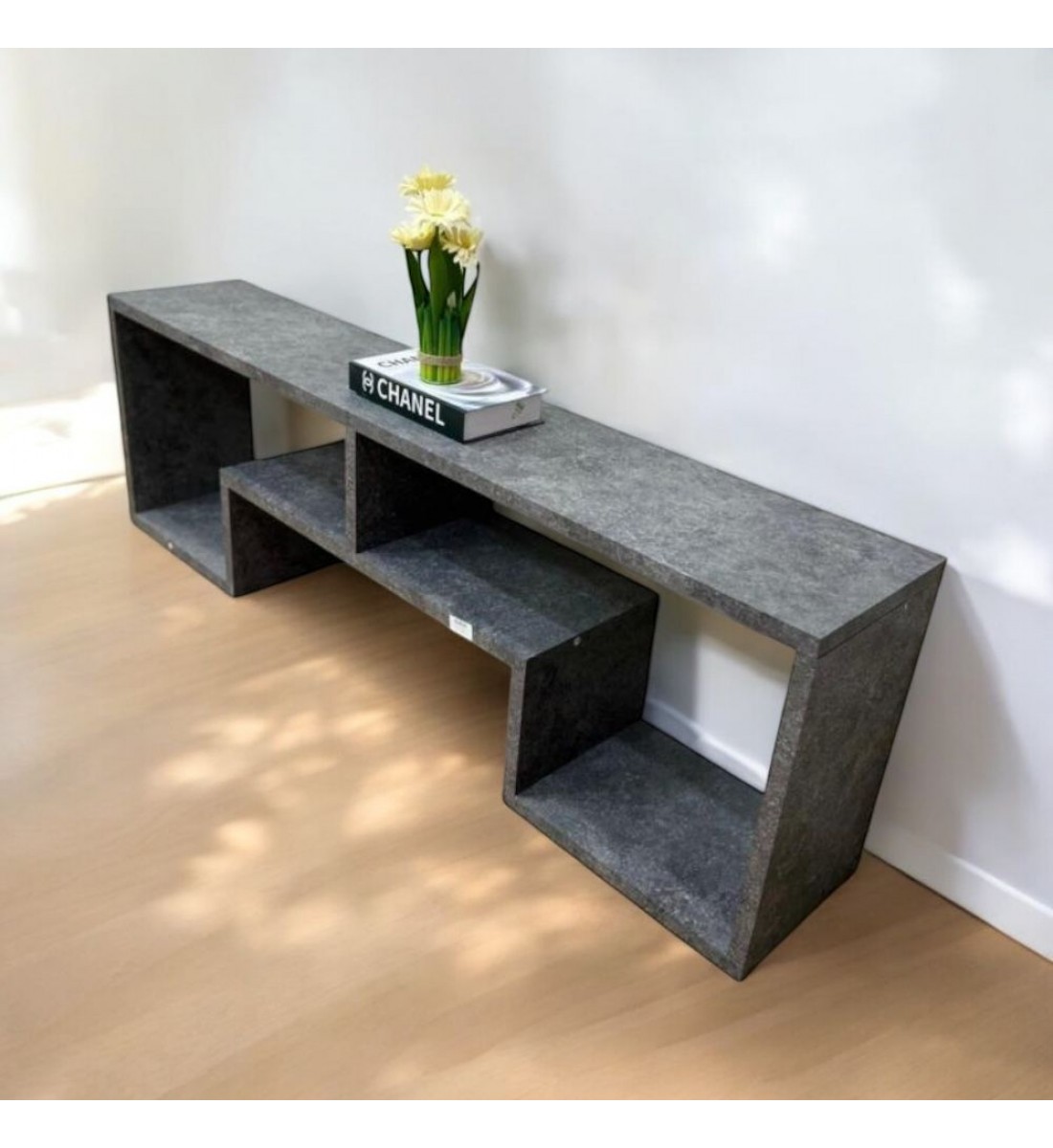 طاولة تلفزيون 160 سم لون رمادي