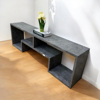 طاولة تلفزيون 160 سم لون رمادي