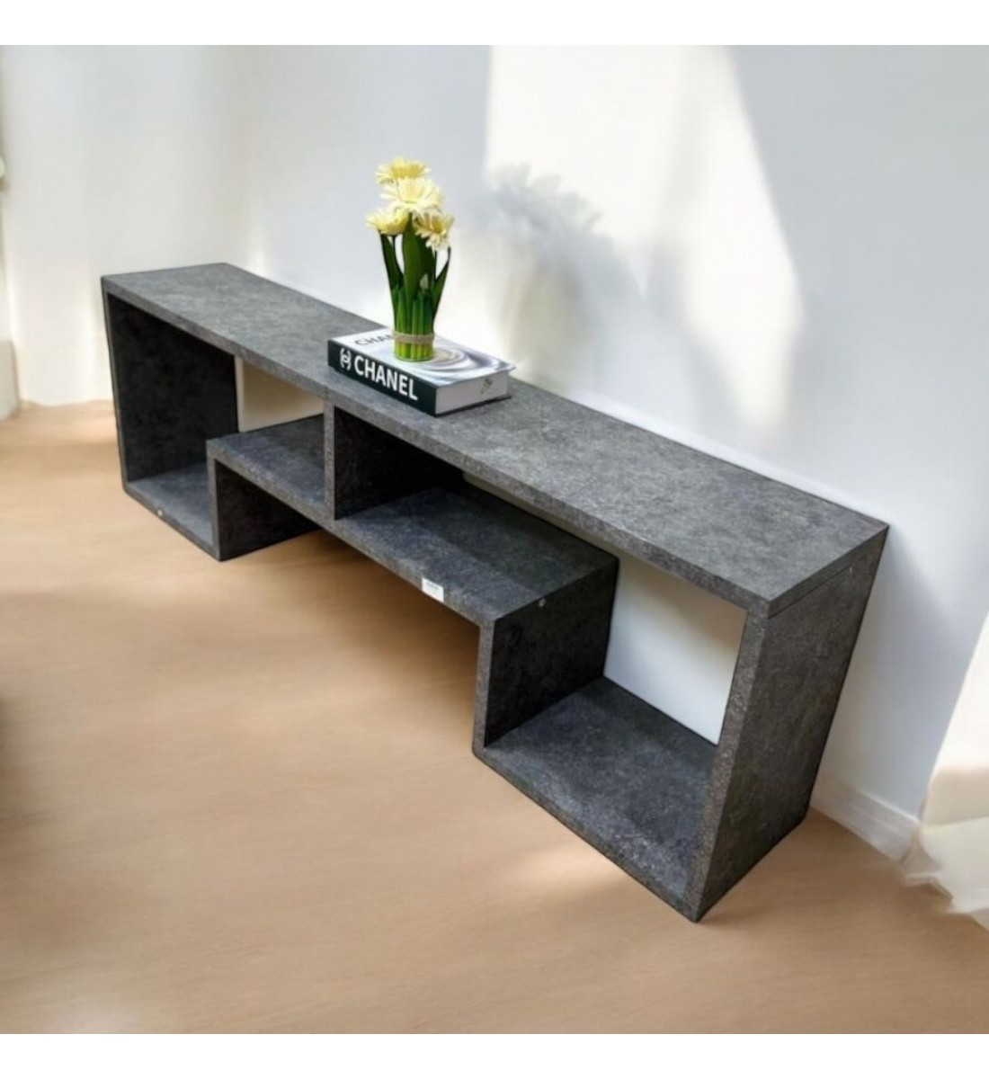 طاولة تلفزيون 160 سم لون رمادي