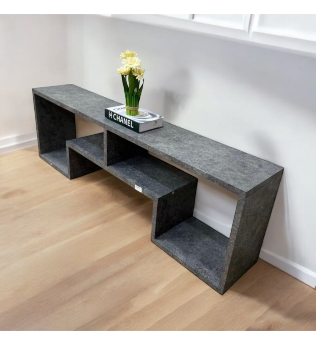 طاولة تلفزيون 160 سم لون رمادي