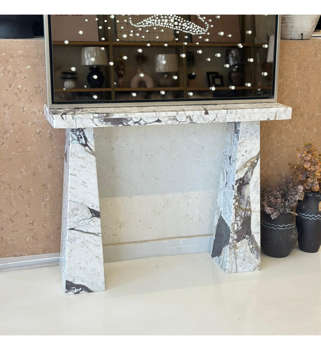 طاولة كونسول رخام 120×35×90 (منتج تفصيل ) طاولة كونسول رخام 120×35×90 (منتج تفصيل )