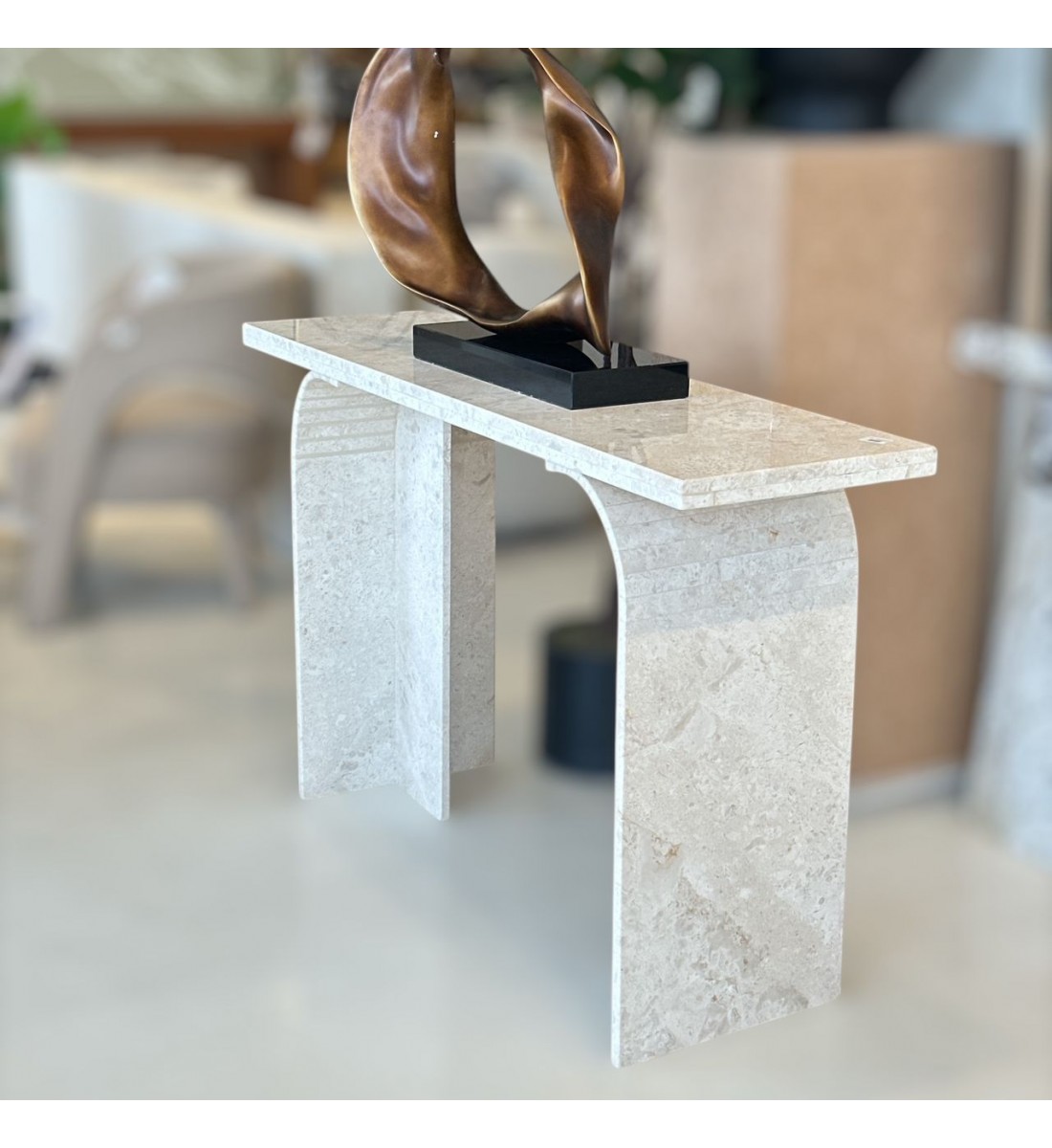 طاولة كونسول رخام عماني140×40×87سم (منتج تفصيل ) طاولة كونسول رخام عماني140×40×87سم (منتج تفصيل )