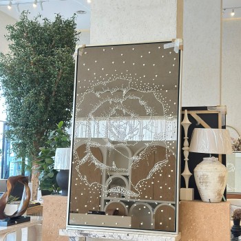 مرايا جداريه رسمة وردة 200×120سم