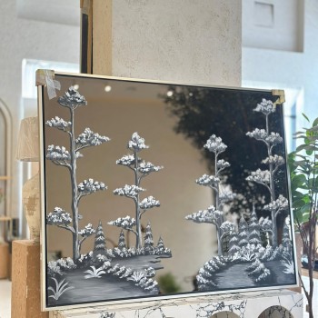 مرايا جداريه ديكور رسمة 200×120سم