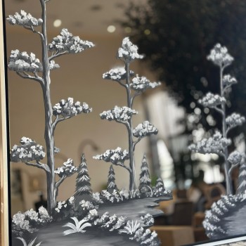 مرايا جداريه ديكور رسمة 200×120سم