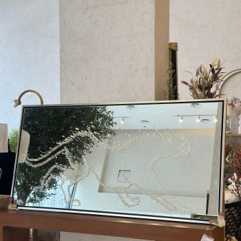 مرايا جداريه رسمة صدف 200×100سم