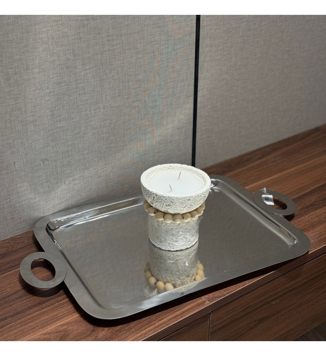 صحن تقديم من الاستانلس استيل مقاس43×32×2سم صحن تقديم من الاستانلس استيل مقاس43×32×2سم