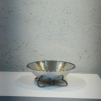 صحن تقديم من الاستانلس استيل  مقاس24×24×9سم 