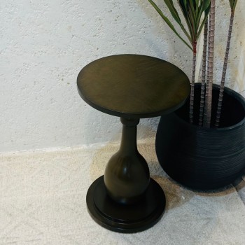 طاوله خدمه خشب بالكامل دائري 35×35×52سم