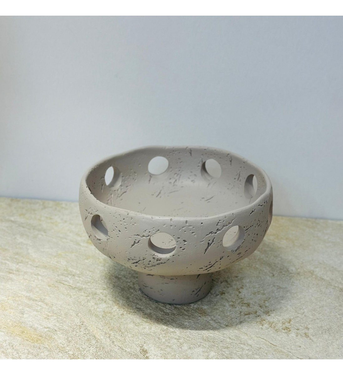 صحن تقديم ضيافة فاخر من شبيه الرخام  – رمادي 19×19×13سم 