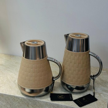 طقم ترمس شاي  وقهوة بيج  2حبات 