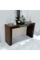 مدخل - كنسول خشبي  مرايا بني 135×40×77سم 