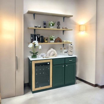 ركن كوفي  زيتي مع رفوف 