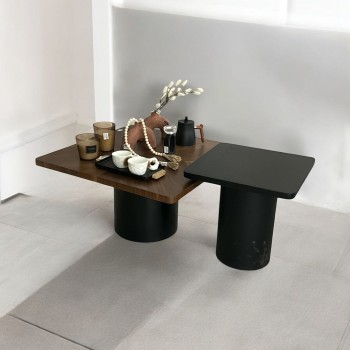 طقم طاولات 2قطع جوز 