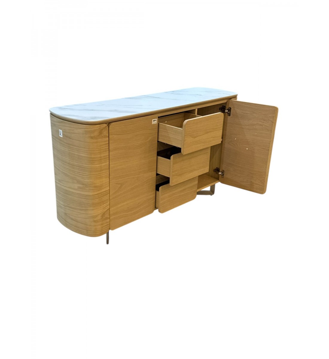 دولاب بوفيه  حشب بيج  160×84×40سم 