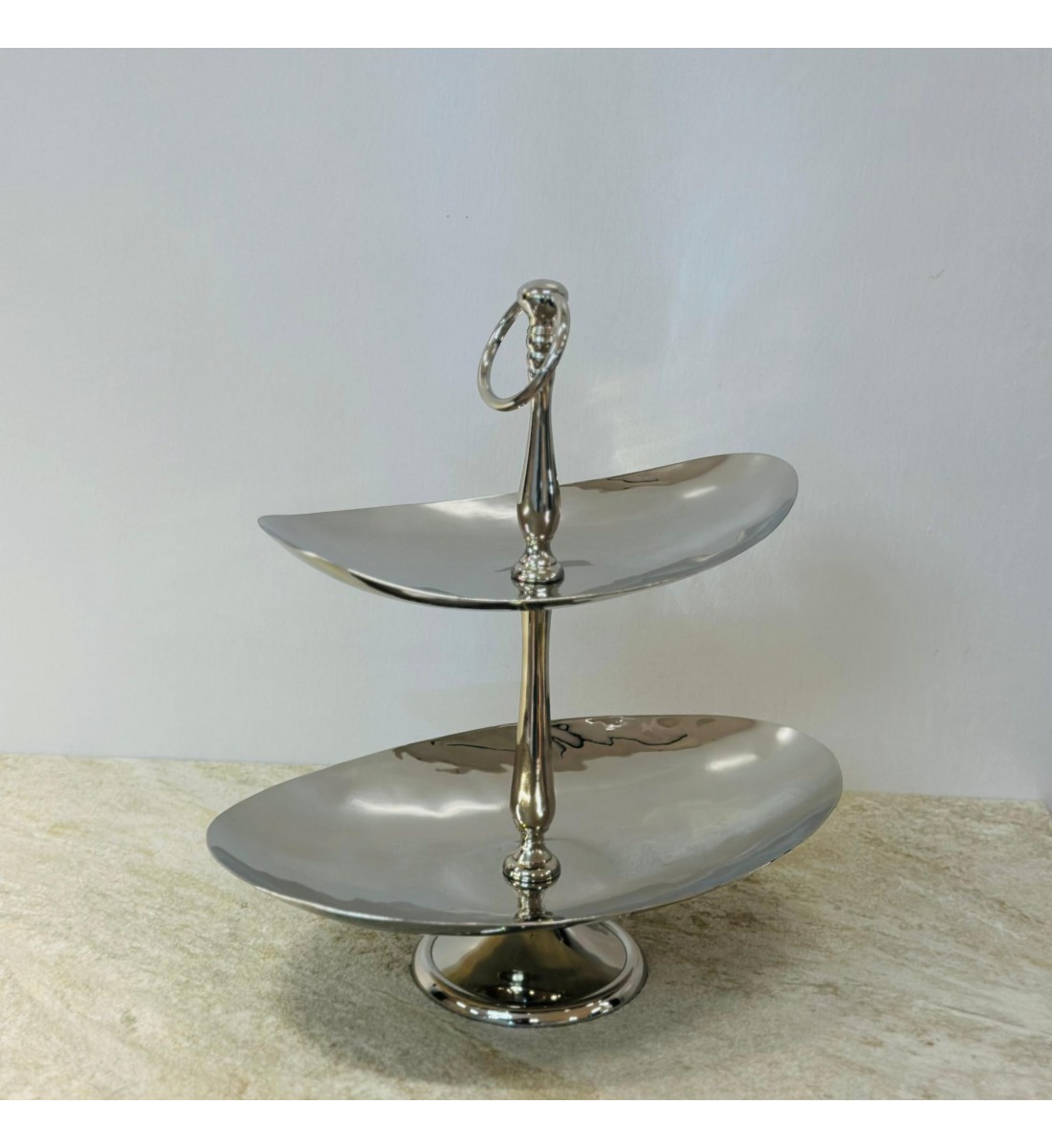 حامل كيك مستويين طابقين 34×30×20سم حامل كيك مستويين طابقين 34×30×20سم