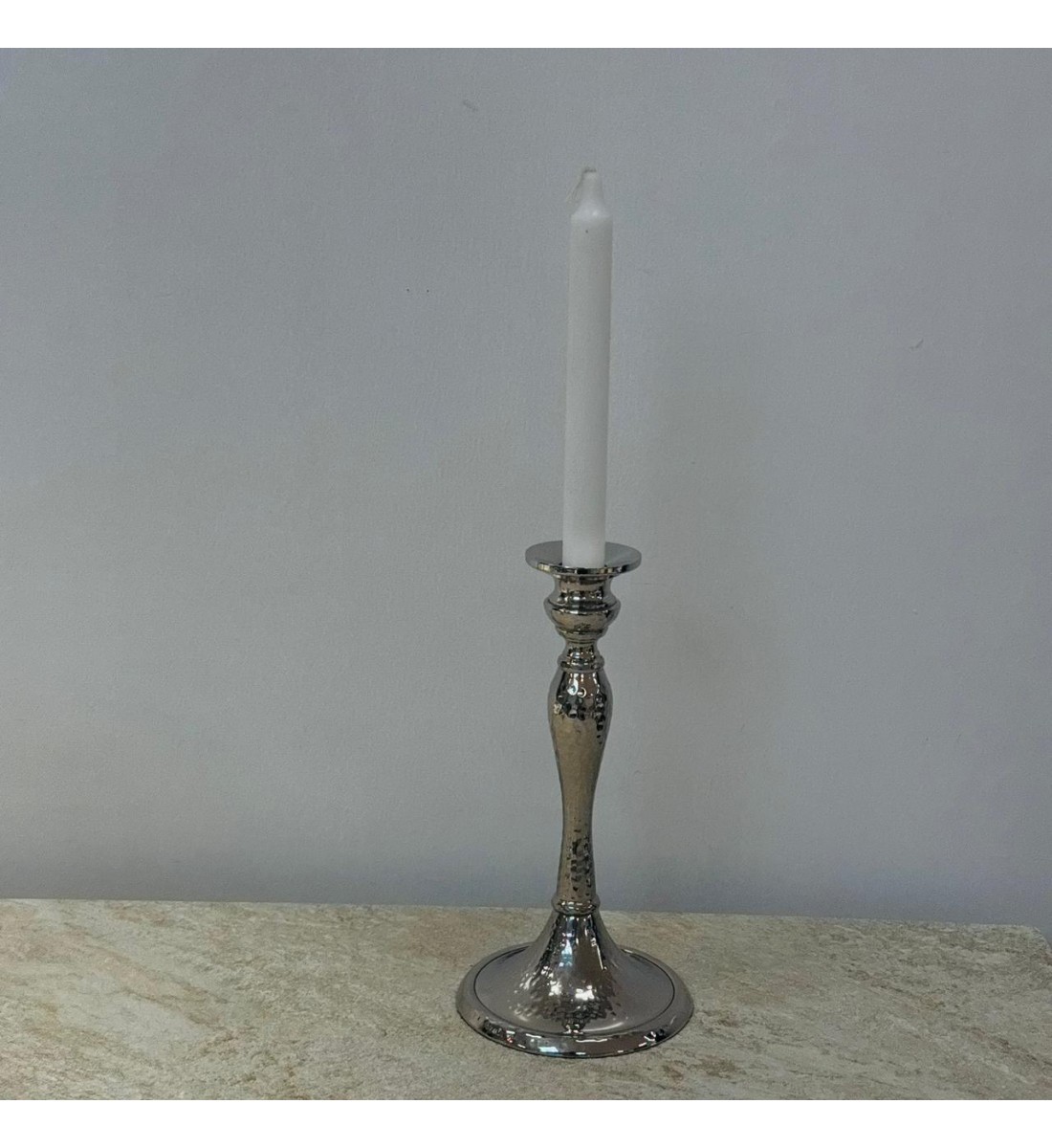 شمعدان استانلس استيل تصميم انيق 22×5×5سم 