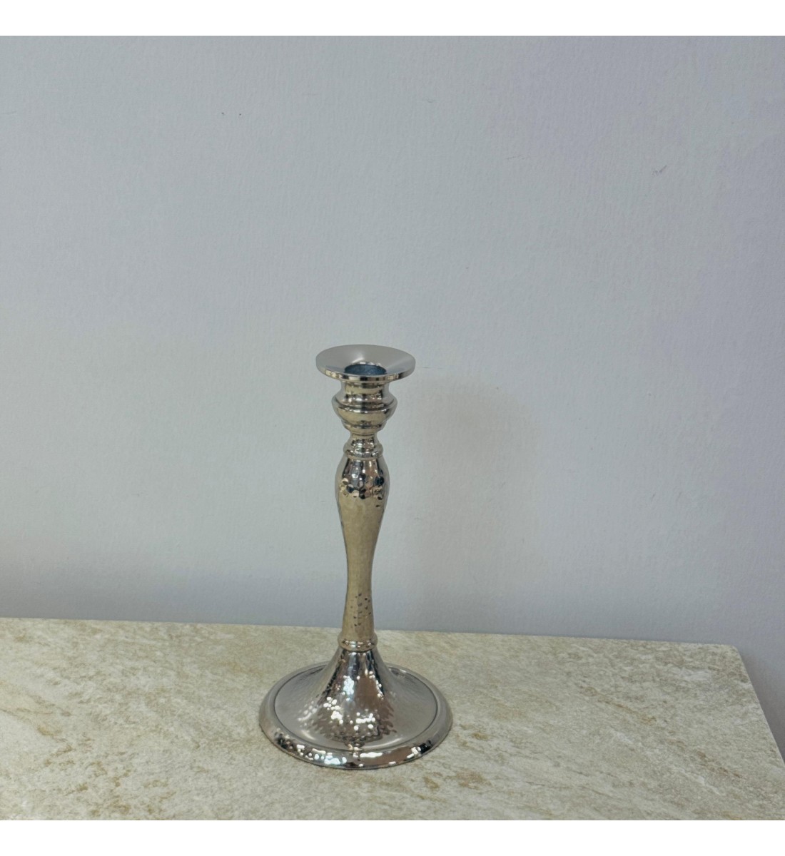 شمعدان استانلس استيل تصميم انيق 22×5×5سم 