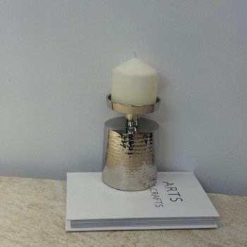 شمعدان استانلس استيل تصميم انيق 14×9×9سم