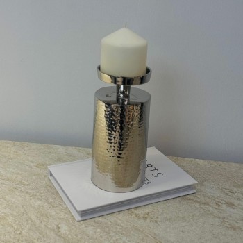 شمعدان استانلس استيل تصميم انيق 20×9×9سم 