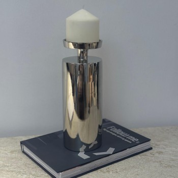 شمعدان استانلس استيل تصميم انيق 26×9×9سم 