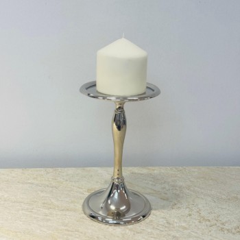 شمعدان استانلس استيل تصميم انيق 20×12×12سم 