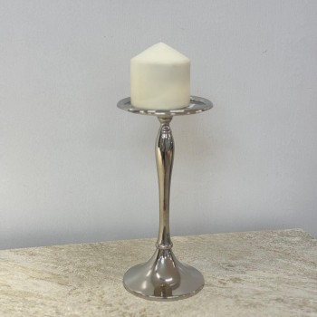 شمعدان استانلس استيل تصميم انيق 25×12×12سم 