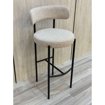 كرسي بار بوكلية  اللون زهري   103×46×46سم 