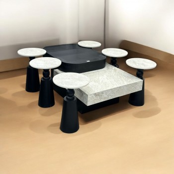 طقم طاوله بديل الرخام7قطع