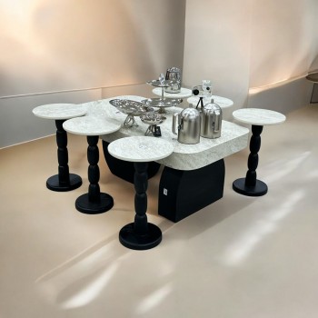 طقم طاوله بديل الرخام7قطع