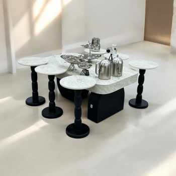 طقم طاوله بديل الرخام7قطع