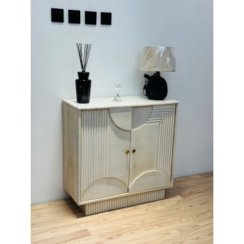 ركن كوفي خشب هندي سطح رخام 81×36×79سم