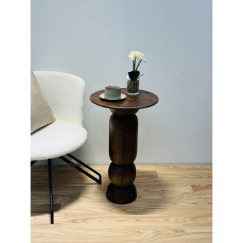 طاولة جانبية خشبية بتصميم كلاسيكي 40×40×68سم 