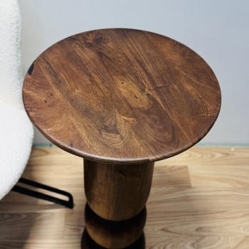 طاولة جانبية خشبية بتصميم كلاسيكي 40×40×68سم 