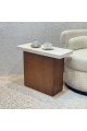 طاولة خدمة سطح من الرخام قاعده خشب لون بني70×30×55سم طاولة خدمة سطح من الرخام قاعده خشب لون بني70×30×55سم