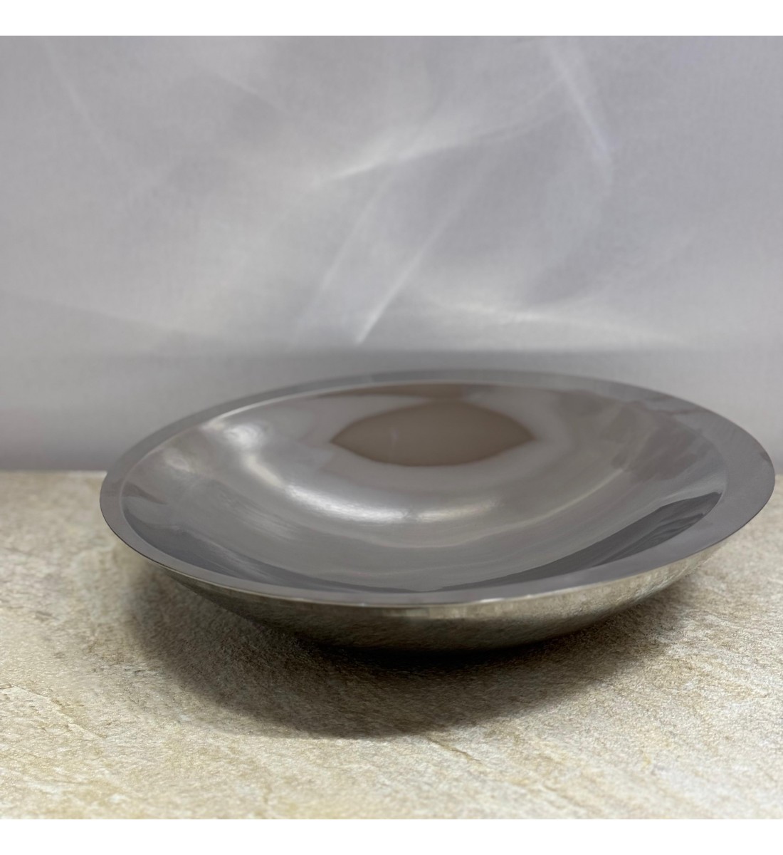 صحن تقديم ضيافة فاخر من المعدن ستيل 33×33×7سم 