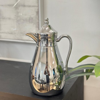 ترمس قمر استيل زجاج كروم   1لتر