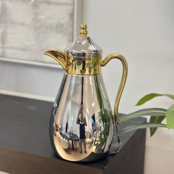 ترمس قمر استيل زجاج لونين 1لتر 