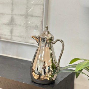 ترمس قمر استيل *فضي كروم زجاج 1لتر 